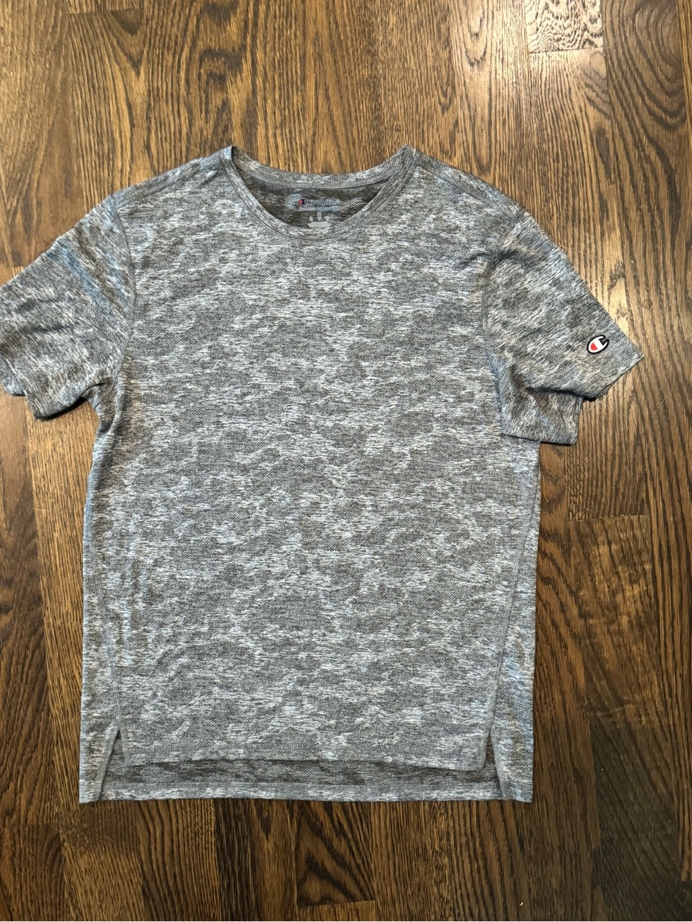 Champion Gray Marled Short Sleeve Crew Tee